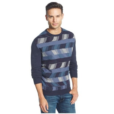 Weatherproof Mens Vintage Box Print Pullover Sweater