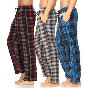 DARESAY Mens 3 Pack Pajama Pants for Men, Microfleece Pajama Pants, Men's Pajamas, Sleep pants with Pockets, Sizes Up to 3X - 1 of 4