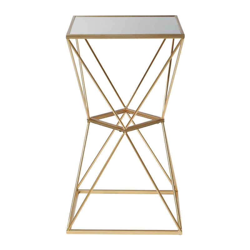 Glam Geometric Mirrored Accent Table Gold - Olivia &#38; May, 4 of 11