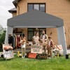 Tangkula 14 X 9.2 FT Pop up Canopy Tent w/ 2 Convertible Sidewalls to Awning & Stakes - 3 of 4