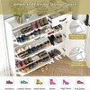 QingMoon Shoe Cabinet with 4 Doors & 1 Drawer, Freestanding Storage Organizer, Narrow Shoe Rack with Adjustable Shelves for Entryway, Hallway - 3 of 4