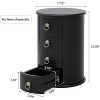 Tribesigns Solid Wood Round End Table, 4-Drawer Nightstand for Bedroom, Vintage Bedside Table for Small Spaces, Living Room, No Assembly Needed - 4 of 4