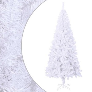 vidaXL Christmas Tree White PVC, Plastic Tall Artificial Christmas Tree - 1 of 4