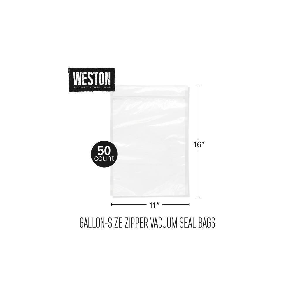 Photos - Vacuum Sealer Weston  Zipper Bags Gallon 50Ct 30-0211-W 