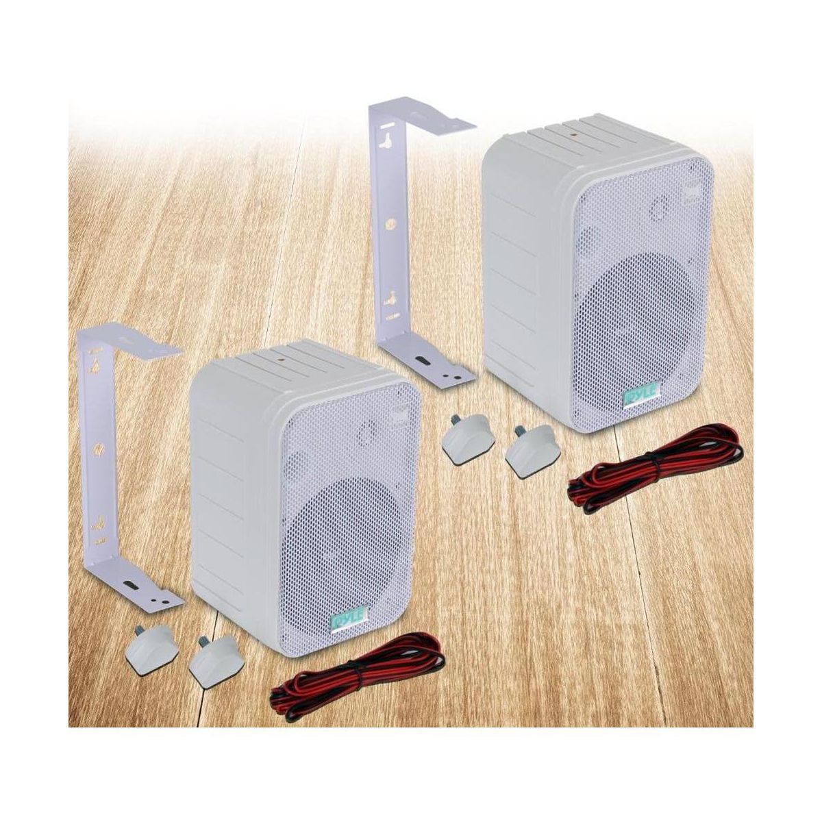Dual Waterproof Outdoor Speakers for Patio with Powerful Sound, All Devices Compatible, Easy Setup - thumbnail 3