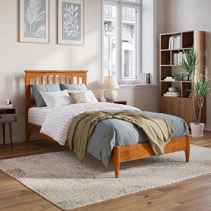 AFI Furnishings Becket Twin XL Solid Wood Low Profile Platform Bed, Light Toffee - 1 of 4