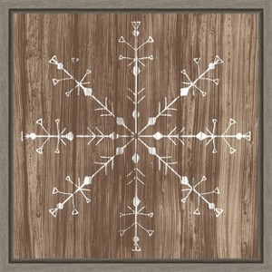 Amanti Art Barnwood Wonderland V (Snowflake) by June Erica Vess Canvas Wall Art Print Framed 16 x 16-in. - 1 of 4