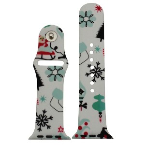 Olivia Pratt Christmas Printed Silicone Apple Watch Band - 1 of 4