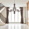 Sunset Lighting 5-Light Chandelier, Faux Alabaster Glass, Painted Pewter Finish - 3 of 3