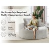 Round Memory Foam Sofa Bed with Sectional Design, Cloud Couch Comfort, and Three Pillows - 3 of 4