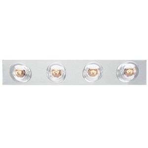Westinghouse Chrome Silver 4 lights Incandescent Bathroom Bar Fixture Wall Mount - 1 of 1