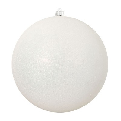 Christmas by Krebs Glitter White Shatterproof Christmas Ball Ornament 12" (300mm)