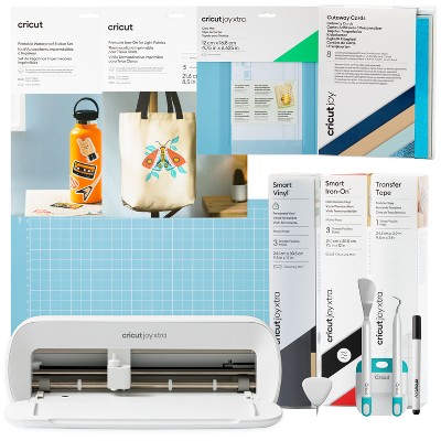 Cricut Joy Xtra and EasyPress Mini with Iron-On Vinyl Sample Pack Bundle, Size: 9.5 in