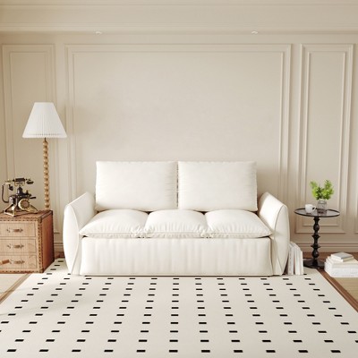 70.9" Pull-Out Sofa Bed, Convertible Sleeper Sofa with Pillow, 3 Seat Velvet Sleeper Couch, Loveseat Sleeper Sofa for Living Room Bedroom