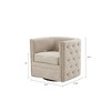 XIYUYEU Polyester Swivel Accent Chair with Low Barrel Button Tufted Back,Modern Upholstered Living Room Chairs for Living Room - 3 of 4