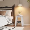 2-Tier Wood End Table,Small Side Table with Storage Shelf for Small Spaces, Bedroom, Entryway, Farmhouse - 2 of 4