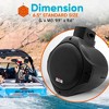 Pyle 8.0'' Dual Marine Wakeboard Speakers 2-Way Audio System (PLMRB85) - Black - 3 of 4