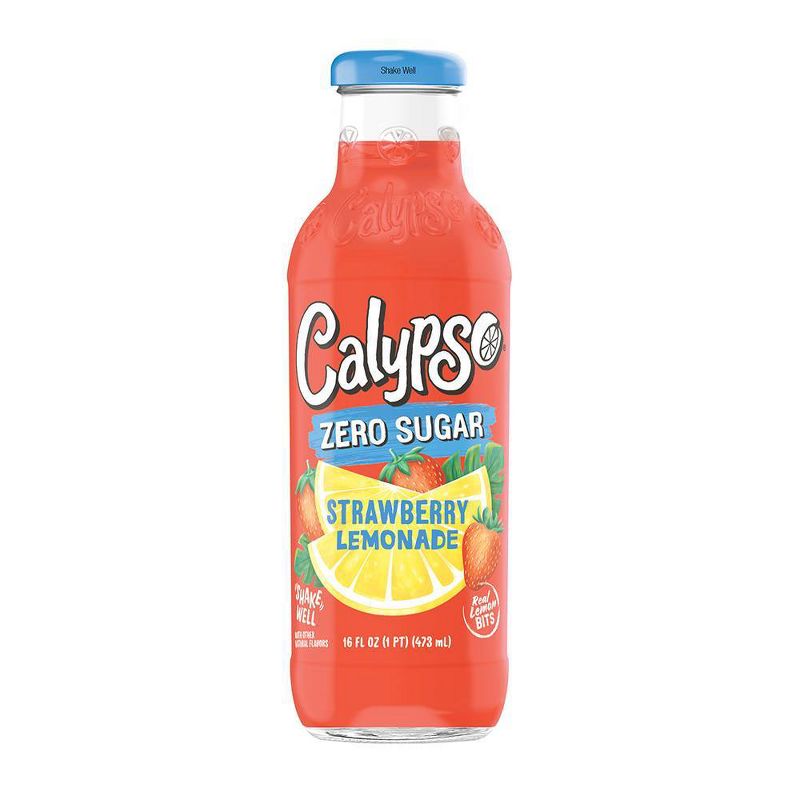 Calypso Light Strawberry Lemonade - 16 fl oz Glass Bottle, 1 of 5