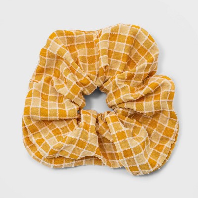 Check Print Woven Jumbo Hair Twister - Universal Thread™ Yellow