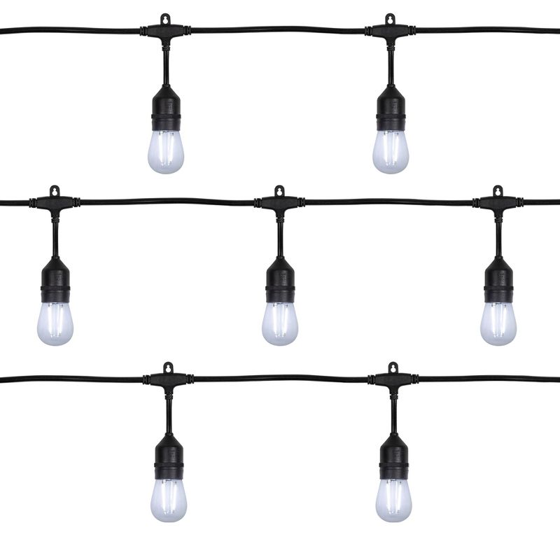 Northlight LED S14 Patio String Lights -  Clear - 19.25' Black Wire - 20 ct, 3 of 6