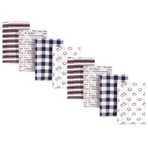 Hudson Baby Boys and Girls Cotton Poly Flannel Burp Cloths 8-Pack, One Size - 1 of 2