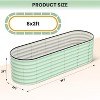 Galvanized Raised Beds for Outdoor with Open Base, Tool-Free Assembly Planter Raised Boxes for Outdoor Vegetables & Flowers - 2 of 4