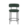 Meridian Furniture,Beacon Green Boucle Fabric Stool, Set of 2 - 3 of 4