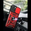 Reiko Kickstand Ring Holder with Slide Camera Cover TPU Magnetic Car Mount for APPLE IPHONE 15 In Black - 2 of 4
