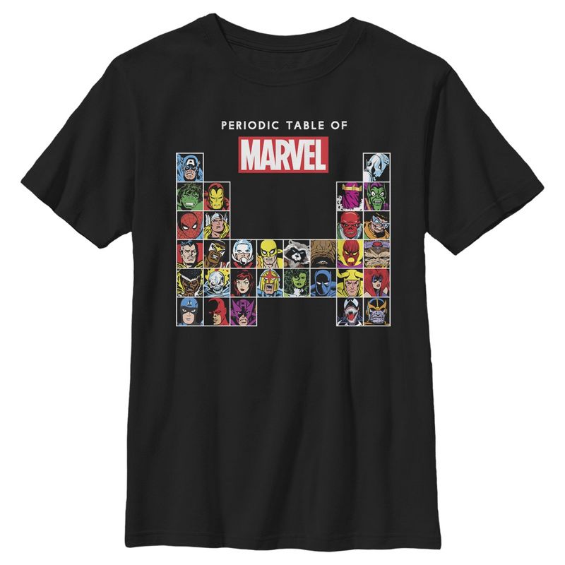 Boy's Marvel Periodic Table of Heroes T-Shirt, 1 of 5