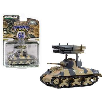 1945 M4 Sherman Tank United States Army "Battalion 64 - Hobby Exclusive" Series 1/64 Diecast Model by Greenlight