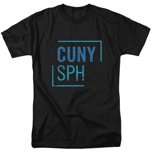 Men's CUNY Graduate School of Public Health & Health Policy Official Distressed Primary Logo T-Shirt - 1 of 4