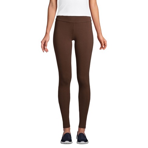 Lands' End Women's Starfish Mid Rise Knit Leggings - Large - Rich Coffee :  Target