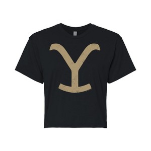 Women's - Yellowstone - Y Brand Cropped Graphic T-Shirt - 1 of 4