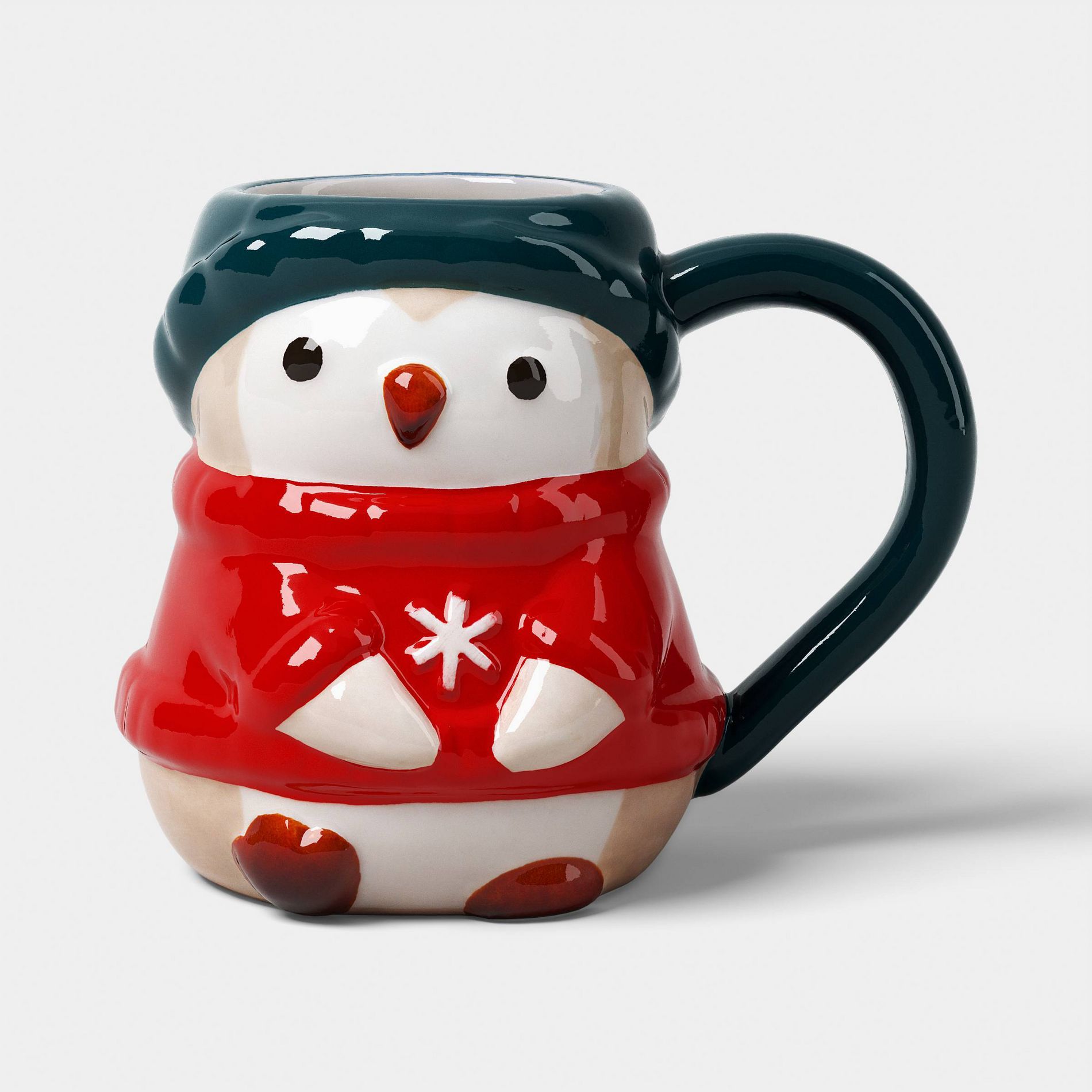 8 fl oz Christmas Earthenware Figural Mini Mug - Wondershop™