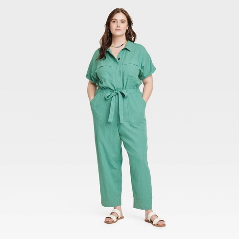 Universal thread hot sale green jumpsuit