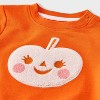 Baby Halloween Pumpkin Top & Pants Set - Cat & Jack™ Orange - 3 of 4
