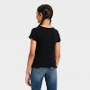 Girls' Short Sleeve Embellished Ribbed T-Shirt - art class™ - 3 of 4