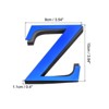 Unique Bargains 3D Acrylic Self-Adhesive Mirror Alphabet Sticker Wall Decals Blue - 2 of 4