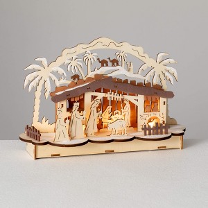 11.75"L Sullivans Christmas Lighted Nativity Scene, Multicolor - 1 of 4