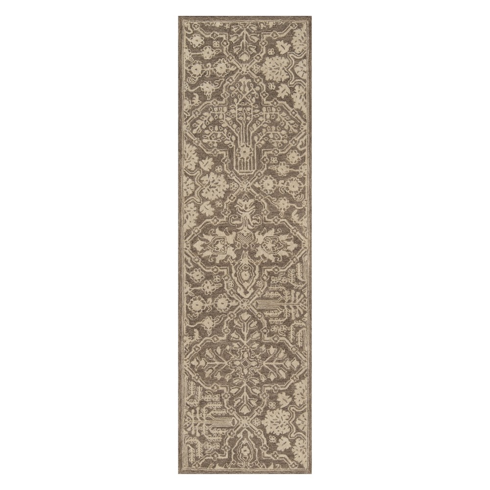  Geometric Tufted Runner Brown