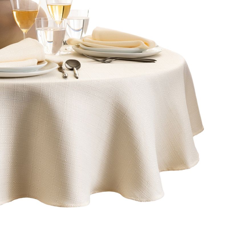 Laurel Solid Texture Water and Stain Resistant Tablecloth - Elrene Home Fashions, 2 of 4