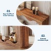 63" Console Table with Storage and Wave line design, Farmhouse Narrow Sofa Table, Behind Couch Table, for Living Room, Bedroom, Entryway - 3 of 4