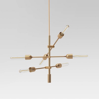 5 Arm Shaded Chandelier Brass - Threshold™ : Target