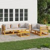 vidaXL Garden Lounge Set Light Grey - 2 of 4