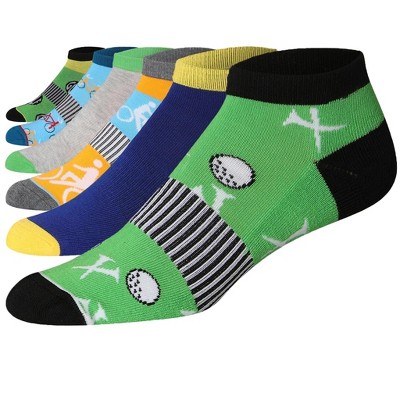 JAMES FIALLO Men's 6-Pairs Low Cut Outdoor Golf Bike Adventure Athletic Sport Socks