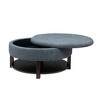 NicBex Round Polyester Storage Ottoman Bench,Upholstered Storage Ottoman with Button-Tufted Design,Storage Bench for Living Room,Bedroom - 2 of 4