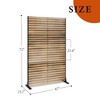 72" H Metal Privacy Screen for Outdoor, Freestanding Decorative Privacy Screen with Stable Base, Metal Fence Panel for Balcony Patio Garden - 2 of 4