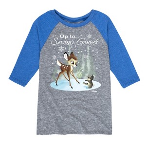 Boys' - Disney - Christmas - Up To Snow Good Raglan Graphic T-Shirt - 1 of 3