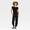 Women's Cap Sleeve Boat Neck Ribbed T-Shirt - A New Day™ Brown - 3 of 4