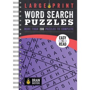 Large Print Word Search Puzzles Purple - (Brain Busters) by  Parragon Books (Spiral Bound) - 1 of 1
